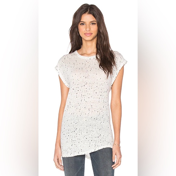 IRO Jeans Clay Distressed Tee Size Small - Picture 1 of 6